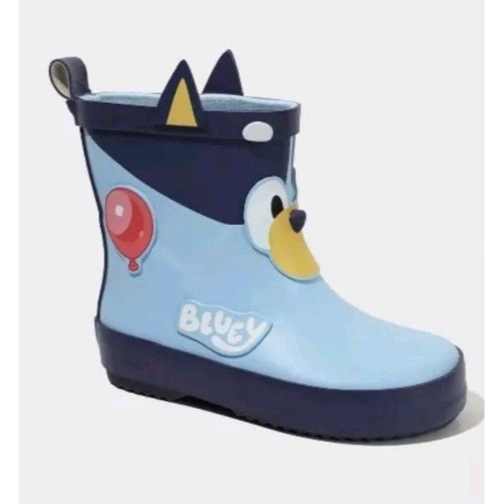Bluey Toddler Unisex Rain Boots Animal Pattern Pull On Rubber Boots Size 7 New